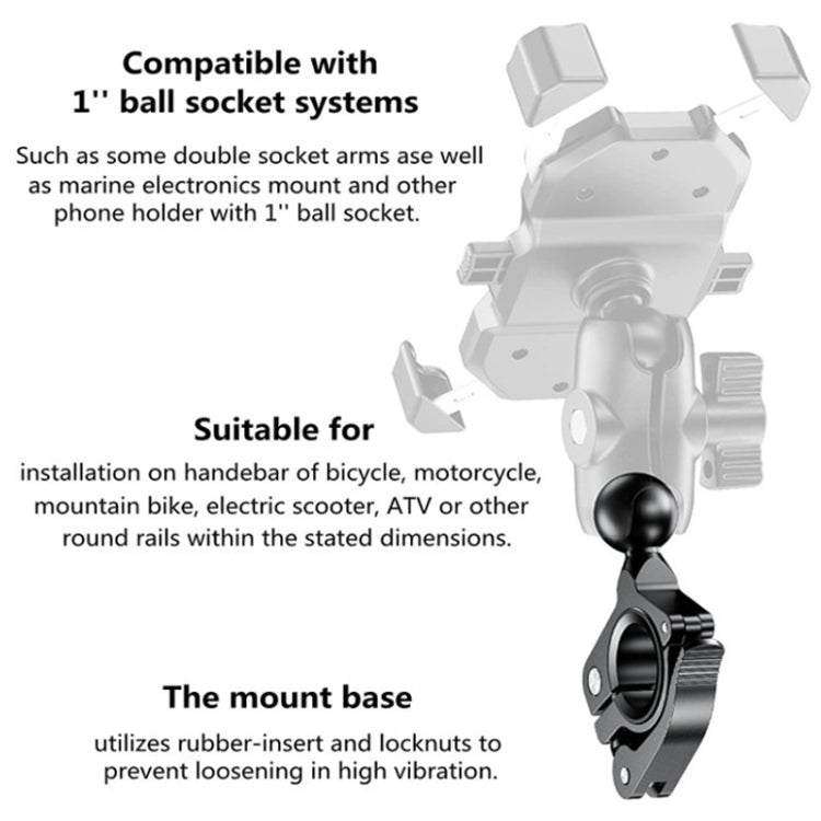 Motorcycle Bicycle Mobile Phone Bracket Fixed Base(25mm Ball Head) - free shipping - PMC TechLife - Order now!