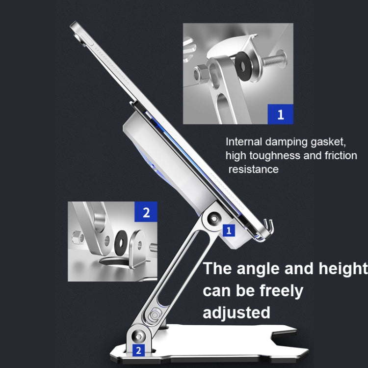 X16 Tablet PC Holder Aluminum Alloy Laptop Radiator with 4 Fans - Laptop Stand by PMC Jewellery | Online Shopping South Africa | PMC Jewellery | Buy Now Pay Later Mobicred