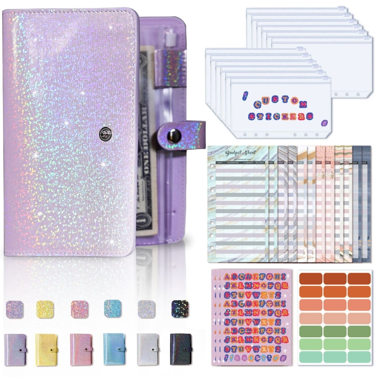 A6 Gypsophila Loose-leaf Bookkeeping Notebook Cash Budget Hand Book(Purple) - Notebooks by PMC TechLife | Online Shopping South Africa | PMC TechLife | Buy Now Pay Later Mobicred