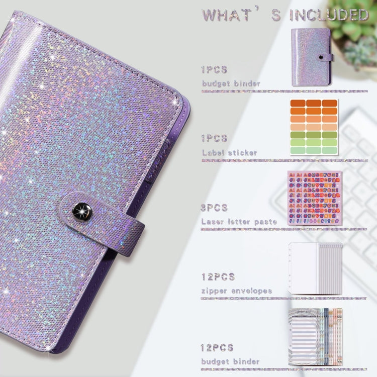 A6 Gypsophila Loose-leaf Bookkeeping Notebook Cash Budget Hand Book(Purple) - Notebooks by PMC TechLife | Online Shopping South Africa | PMC TechLife | Buy Now Pay Later Mobicred