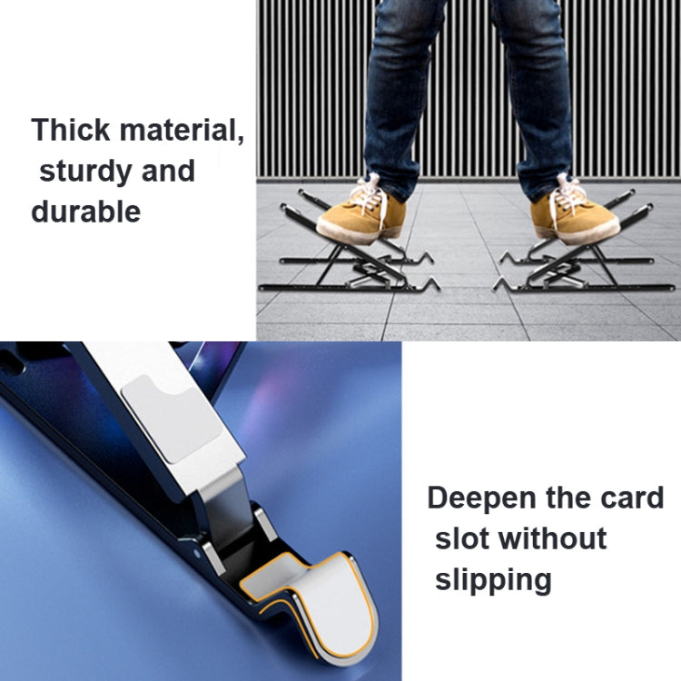 Laptop Radiator Bracket Folding Storage Air-cooled Cooling Base,Style: Four Fan - Cooling Pads by PMC Jewellery | Online Shopping South Africa | PMC Jewellery | Buy Now Pay Later Mobicred