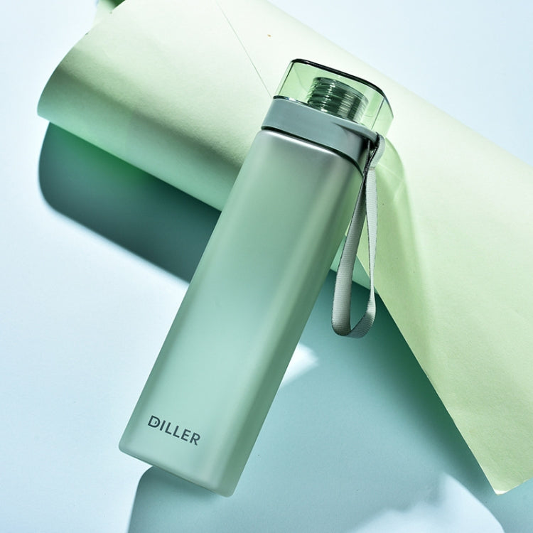 Diller D8646 Square Shape Fitness Leakproof Water Bottle, Capacity: 400ml(Green) - Kettles by Diller | Online Shopping South Africa | PMC TechLife | Buy Now Pay Later Mobicred