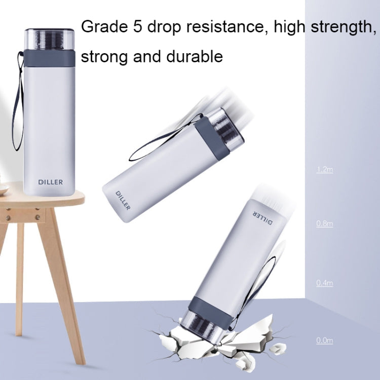 Diller D8646 Square Shape Fitness Leakproof Water Bottle, Capacity: 400ml(Green) - Kettles by Diller | Online Shopping South Africa | PMC TechLife | Buy Now Pay Later Mobicred