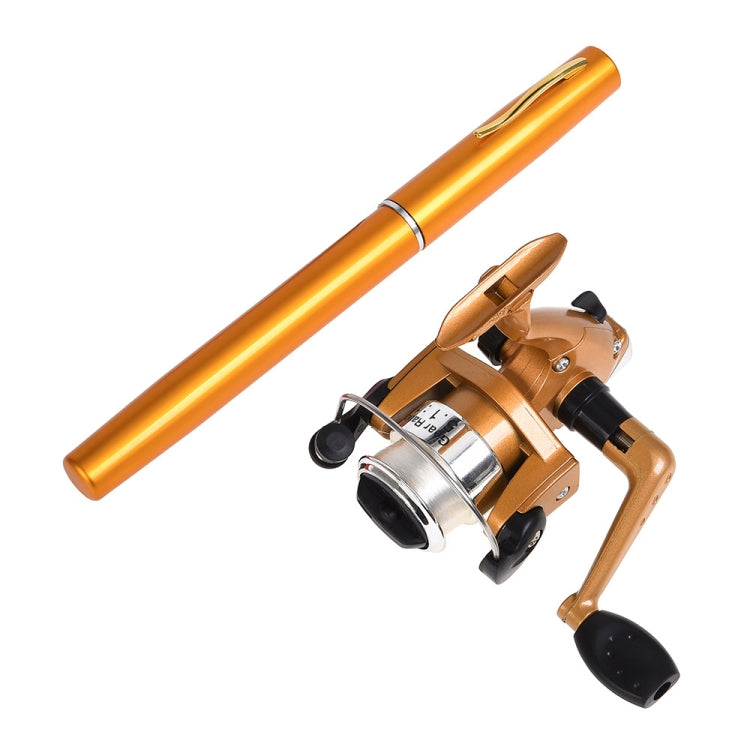 LEO Pen Type Fishing Rod & Spinning Wheel Fishing Reel Portable Pocket Fishing Gear(H8022G Gold) - Fishing Rods & Accessories by LEO | Online Shopping South Africa | PMC TechLife | Buy Now Pay Later Mobicred