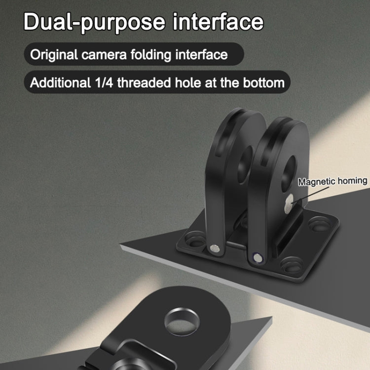 Metal Folding Magnetic Replacement Base for GoPro HERO10 Black / HERO9 Black / HERO8 Black/MAX - Connection Mount by PMC TechLife | Online Shopping South Africa | PMC TechLife
