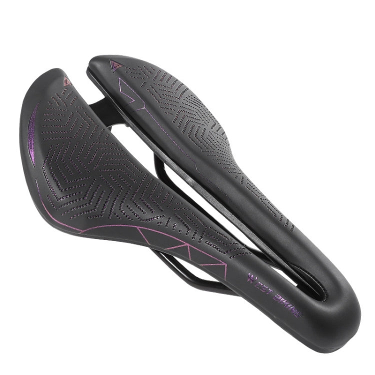 WEST BIKING Hollow Breathable Comfort Bicycle Saddle(Black Purple) - free shipping - PMc TechLife - Order now!
