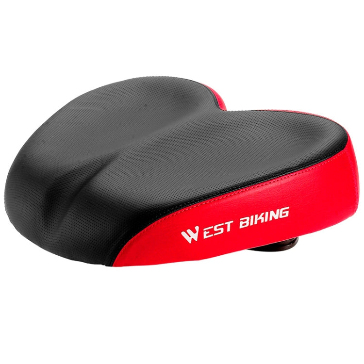 WEST BIKING Bicycle Widened And Comfortable Shock Absorbing Saddle(Black Red) - free shipping - PMC TechLife - Order now!