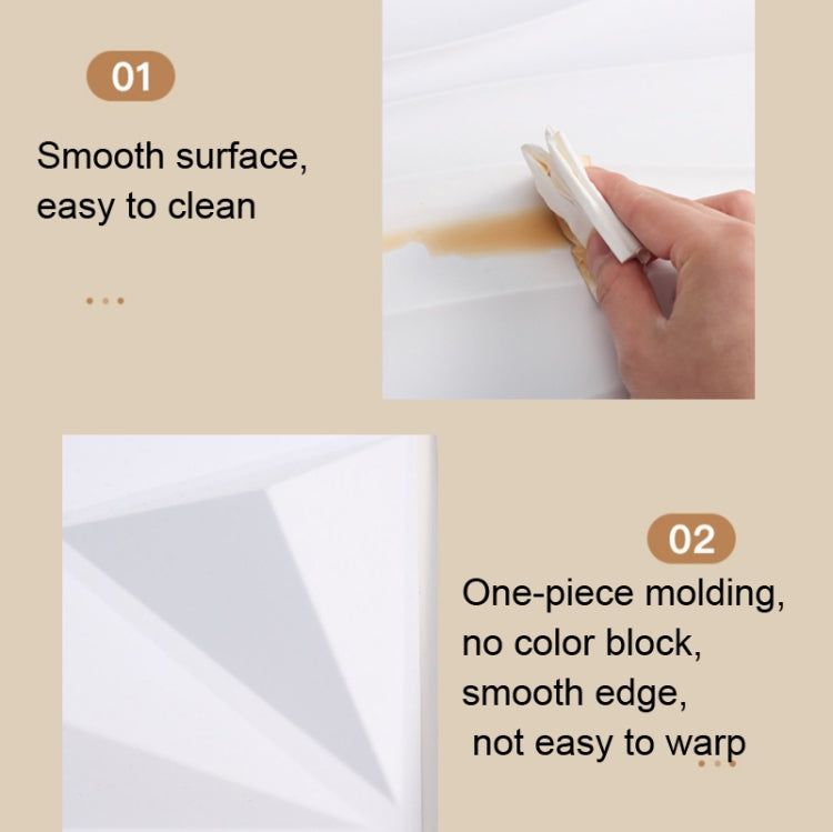 PVC Material Stereo 3D Shooting Background Board Photo Props,50 X 50cm(D105 Ripple White) - Other by PMC TechLife | Online Shopping South Africa | PMC TechLife | Buy Now Pay Later Mobicred