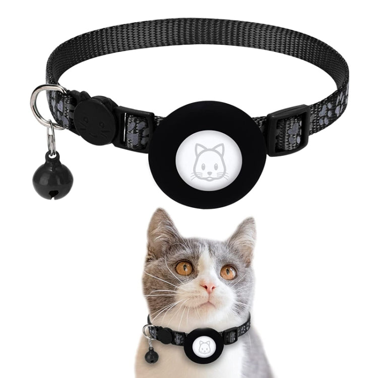 Pet Cat Reflective Collar with Bell for Airtag Tracker(Black) - Pet Series by PMC TechLife | Online Shopping South Africa | PMC TechLife