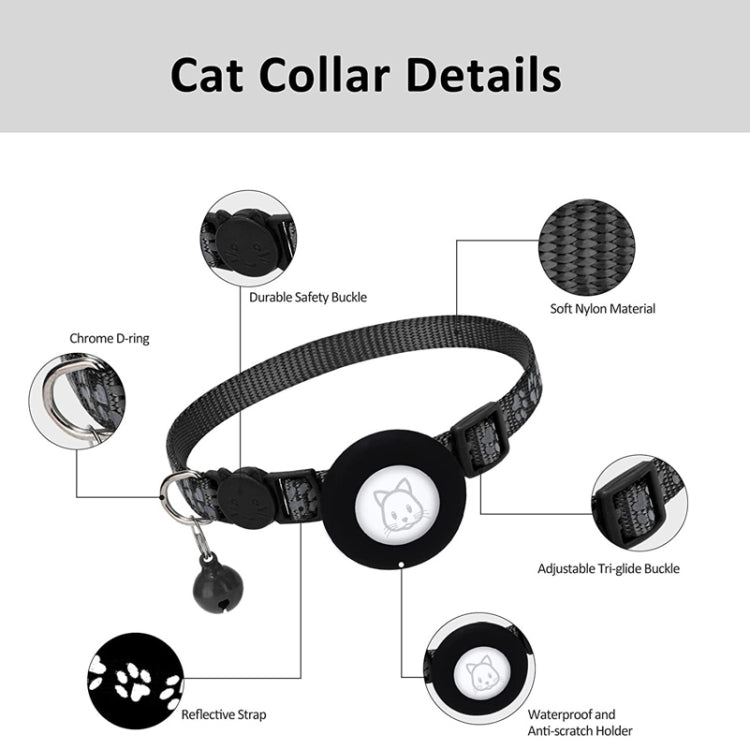 Pet Cat Reflective Collar with Bell for Airtag Tracker(Pink) - Pet Series by PMC TechLife | Online Shopping South Africa | PMC TechLife