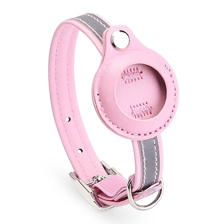 For Airtag Tracker Protective Cover Pet PU Collar, Specification: M(Pink) - Pet Series by PMC TechLife | Online Shopping South Africa | PMC TechLife