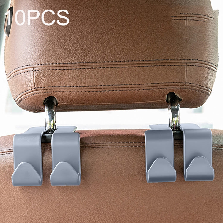 10PCS A-3 Car Hidden Seat Back Hook Multifunctional Rear Phone Holder Hook(Gray) - Auto Fastener & Clips by PMC TechLife | Online Shopping South Africa | PMC TechLife | Buy Now Pay Later Mobicred