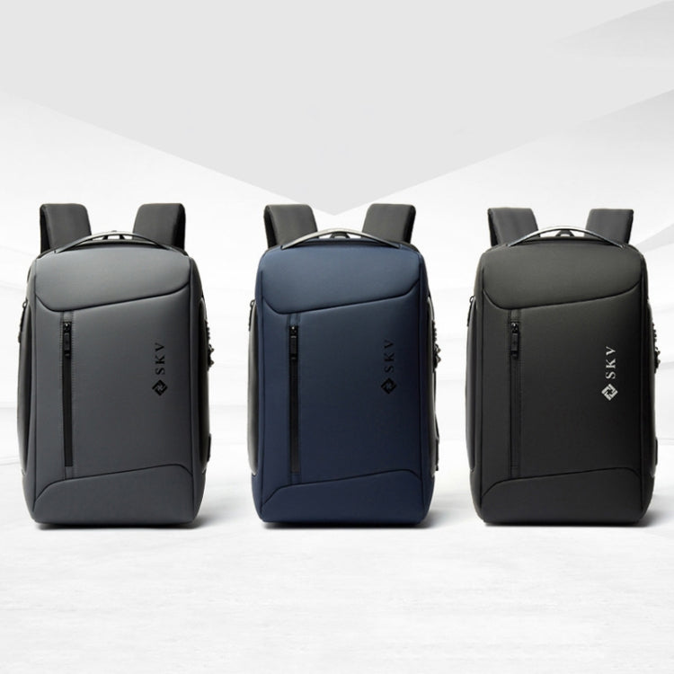 SKV B20430 Men Large Capacity Commute Computer Bag Business Casual Backpack(Black) - free shipping - PMC Jewellery - Order now!