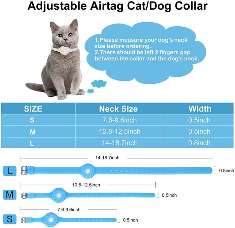 Pet Luminous Collar Locator Cover for Airtag, Specification: M(Luminous Blue) - Pet Series by PMc TechLife | Online Shopping South Africa | PMc TechLife | Buy Now Pay Later Mobicred