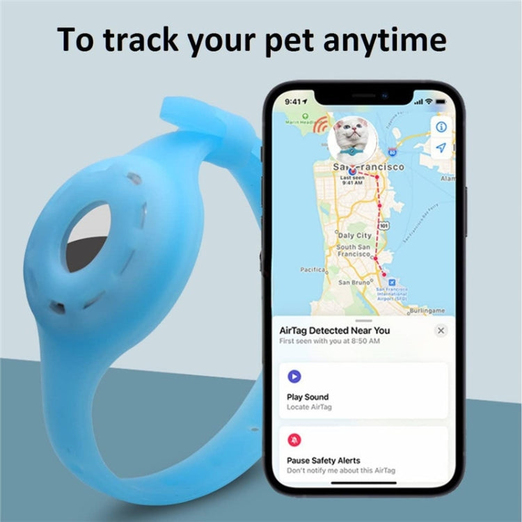Pet Luminous Collar Locator Cover for Airtag, Specification: L(Luminous Blue) - Pet Series by PMc TechLife | Online Shopping South Africa | PMc TechLife | Buy Now Pay Later Mobicred