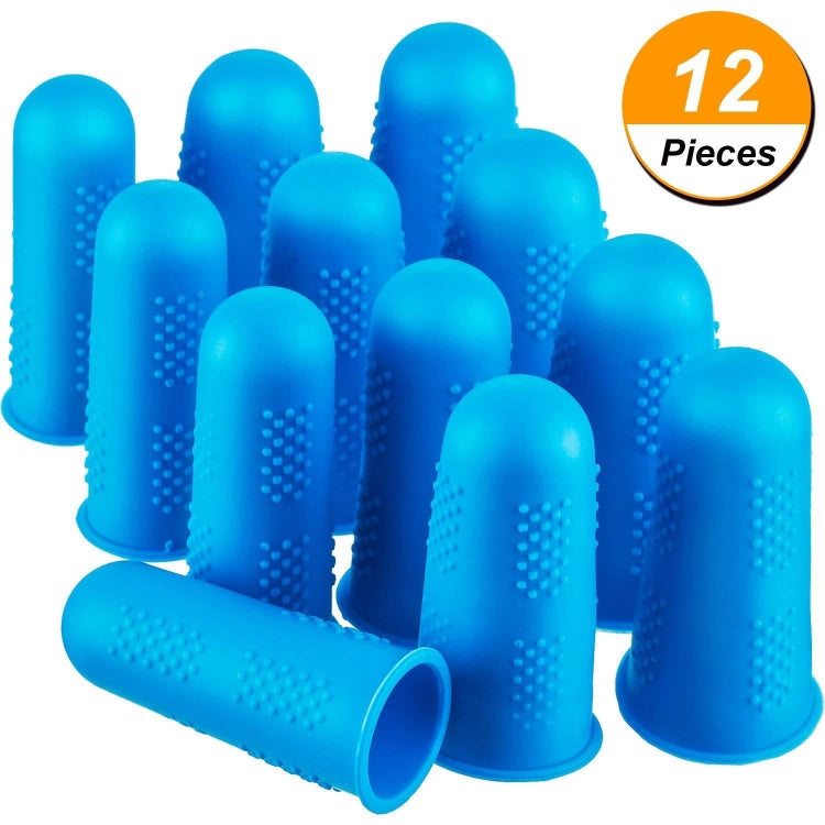 4 Sets Anti-scalding Non-slip High Temperature Resistant Silicone Finger Cuff With Particles(Blue) - Safety Gloves by PMC TechLife | Online Shopping South Africa | PMC TechLife