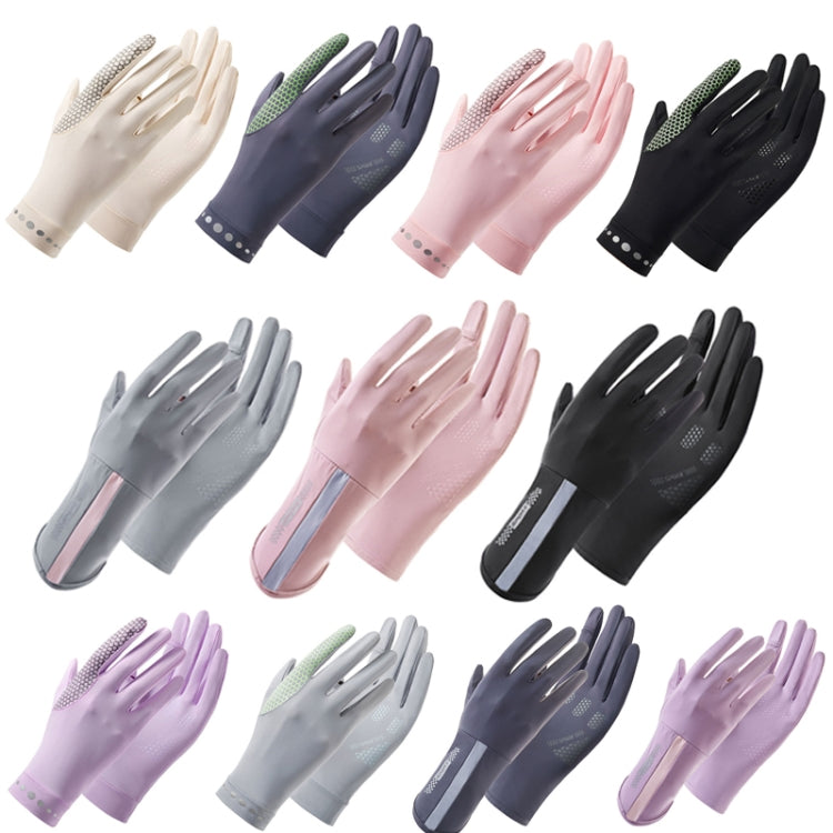 1 Pair XC-14 Riding Driving Sunscreen Anti-UV Fingerless Ice Silk Gloves, Style: Line (Light Gray) - Safety Gloves by PMC TechLife | Online Shopping South Africa | PMC TechLife | Buy Now Pay Later Mobicred