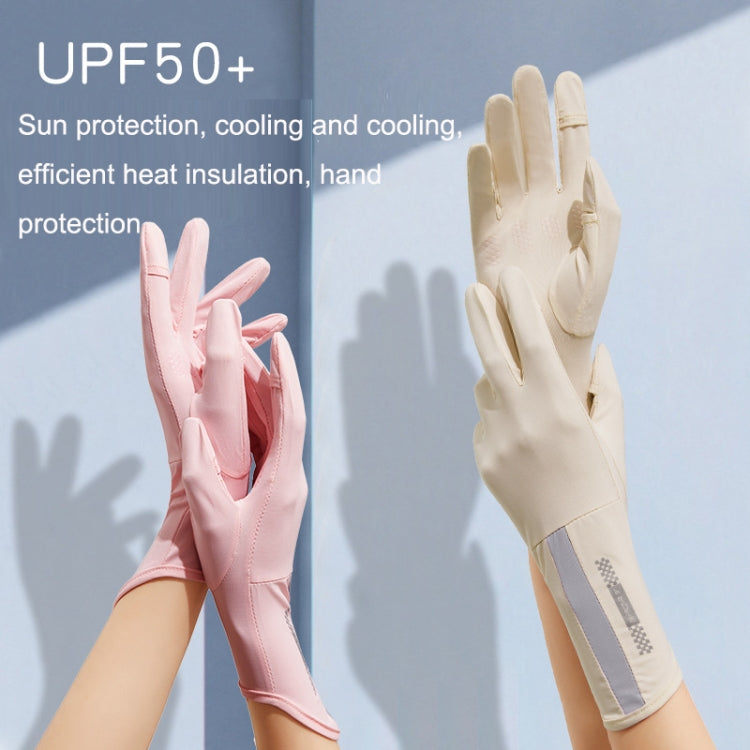 1 Pair XC-14 Riding Driving Sunscreen Anti-UV Fingerless Ice Silk Gloves, Style: Line (Light Gray) - Safety Gloves by PMC TechLife | Online Shopping South Africa | PMC TechLife | Buy Now Pay Later Mobicred