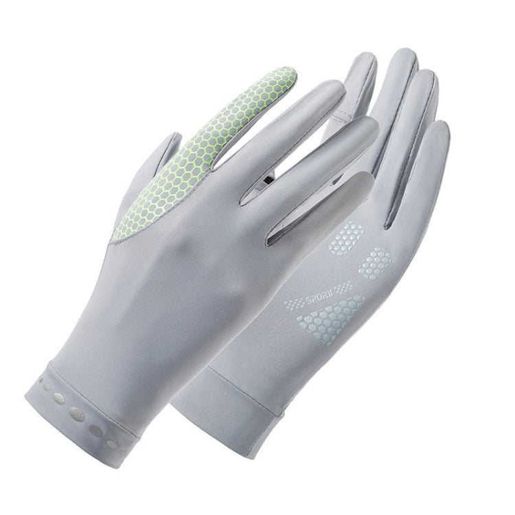1 Pair XC-14 Riding Driving Sunscreen Anti-UV Fingerless Ice Silk Gloves, Style: Honeycomb (Gray) - Safety Gloves by PMC TechLife | Online Shopping South Africa | PMC TechLife | Buy Now Pay Later Mobicred