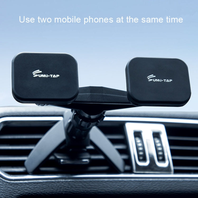 SUMITAP STH-S44Y Car Mobile Phone Double Head Magnetic Stand(Black) - Universal Car Holders by SUMITAP | Online Shopping South Africa | PMC TechLife | Buy Now Pay Later Mobicred