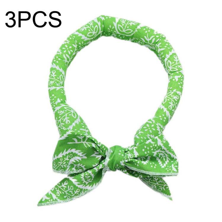 3 PCS Summer Cooling Bandana Neck Wraps Scarf For Women Men Kids Pet, Color: Green Leaves - Sports Towels by PMC TechLife | Online Shopping South Africa | PMC TechLife