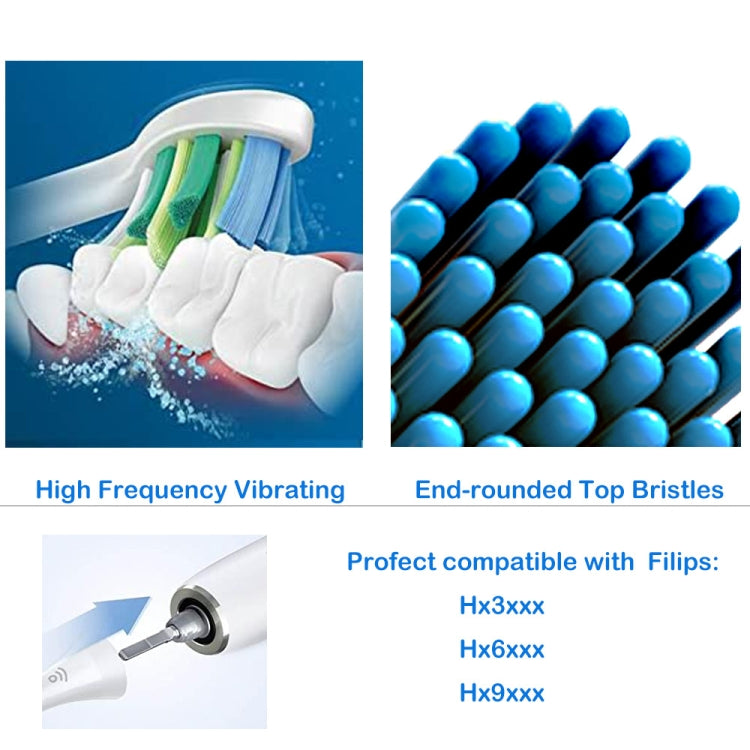 Toothbrush Head For Philips HX3/HX6/HX9 Series(Black Gum Care) - Replacement Brush Heads by PMC TechLife | Online Shopping South Africa | PMC TechLife | Buy Now Pay Later Mobicred