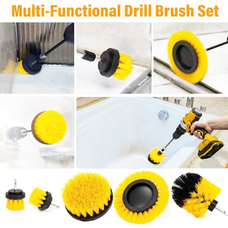 6 PCS / SetElectric Drill Head Car Tire Floor Crevice Cleaning Brush(Blue) - free shipping - PMC Jewellery - Order now!