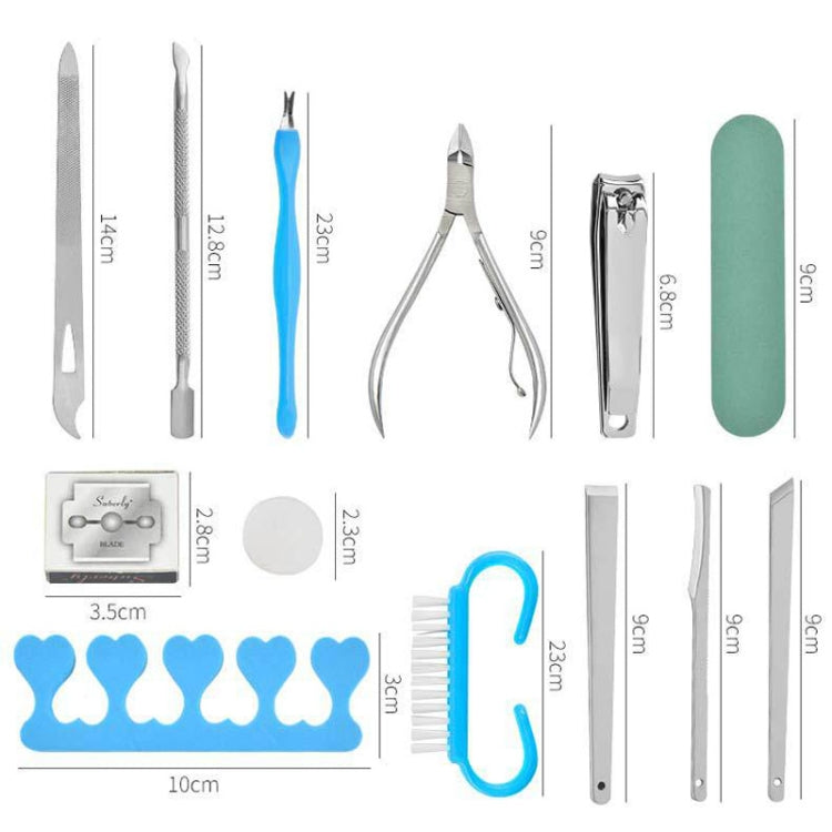 20 In 1 Foot File Grinding Exfoliating Manicure And Pedicure Kit(Blue) - Grinding Tools & Accessories by PMC TechLife | Online Shopping South Africa | PMC TechLife | Buy Now Pay Later Mobicred