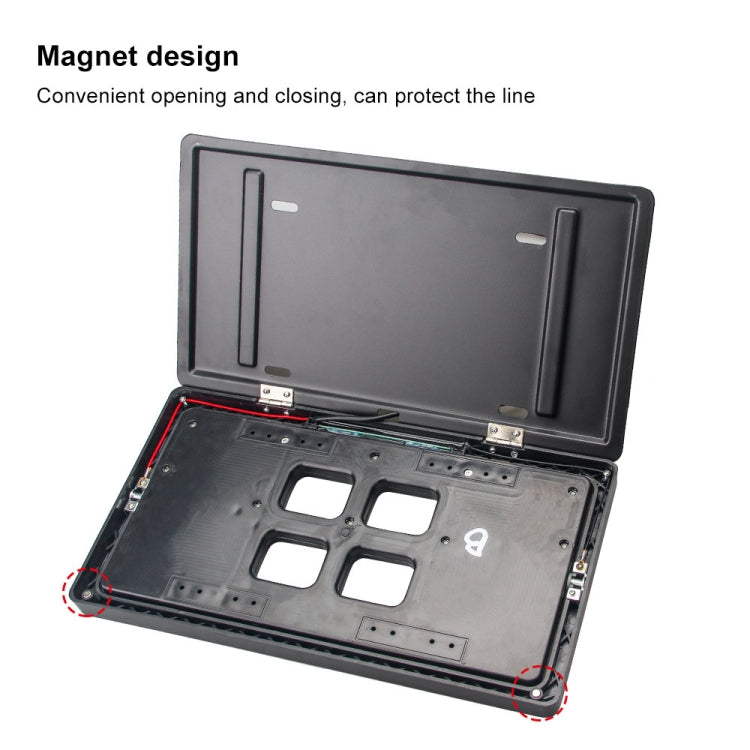 US Standard Car Flip Retractable License Plate Holder Hidden Shutter Cover License Plate Holder - License Plate Covers & Frames by PMC TechLife | Online Shopping South Africa | PMC TechLife | Buy Now Pay Later Mobicred