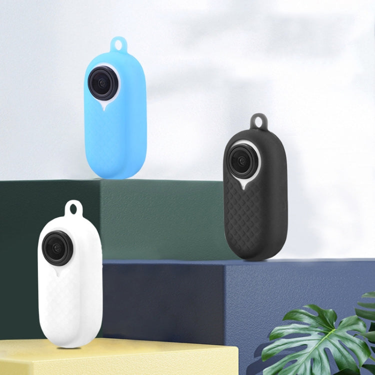 2 PCS Thumb Camera Silicone Case + Lanyard For Insta360 GO2(White) - Case & Bags by PMC TechLife | Online Shopping South Africa | PMC TechLife | Buy Now Pay Later Mobicred
