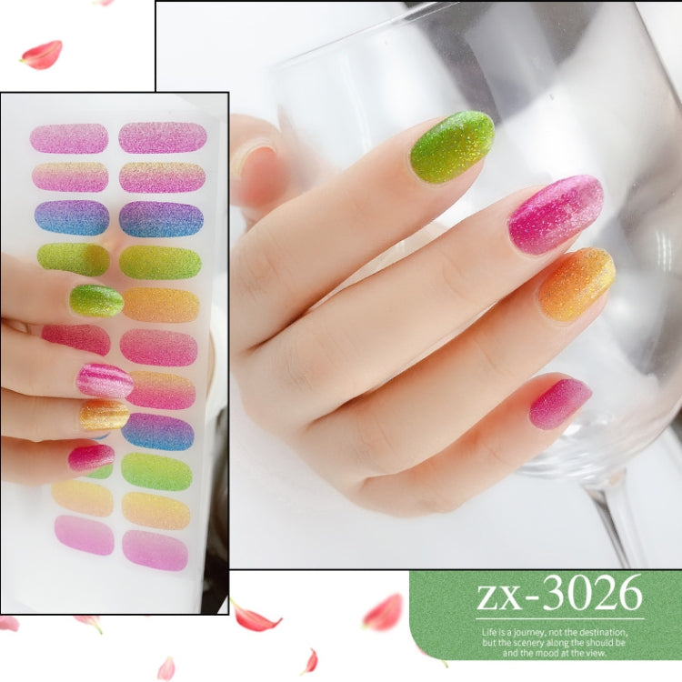 22 Fingers Shiny Onion Powder Starry Water-resistant Nail Sticker(ZX-3026) - free shipping - PMC Jewellery - Order now!