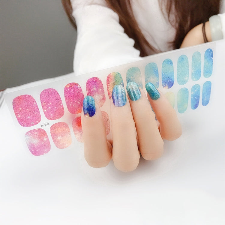 22 Fingers Shiny Onion Powder Starry Waterproof Nail Sticker(ZX-3033) - Nail Stickers by PMC TechLife | Online Shopping South Africa | PMC TechLife | Buy Now Pay Later Mobicred