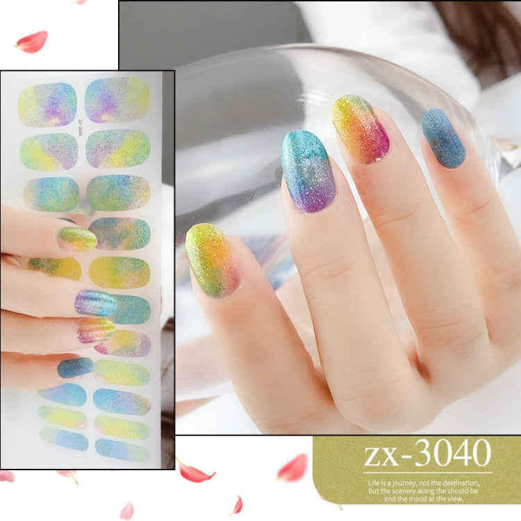 22 Fingers Shiny Onion Powder Starry Waterproof Nail Sticker(ZX-3040) - free shipping - PMC Jewellery - Order now!