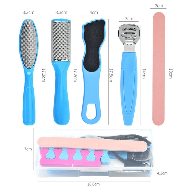 HT16-2 16 In 1 Foot File And Grinder Peeling Pedicure Set(Blue) - Grinding Tools & Accessories by PMC TechLife | Online Shopping South Africa | PMC TechLife | Buy Now Pay Later Mobicred
