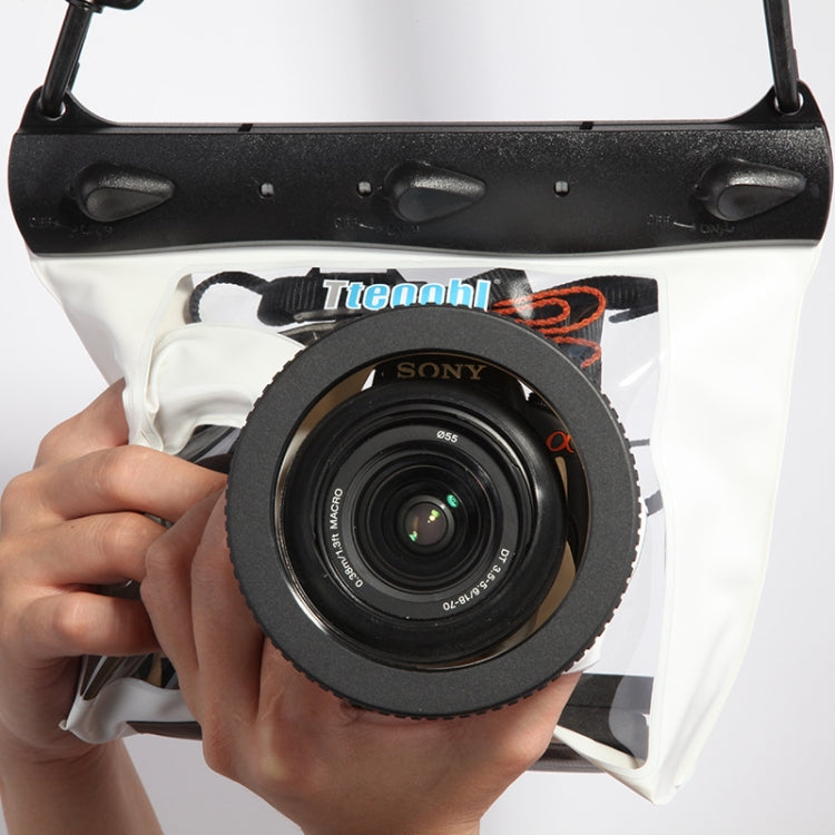 Tteoobl  20m Underwater Diving Camera Housing Case Pouch  Camera Waterproof Dry Bag, Size: M(White) - free shipping - PMC TechLife - Order now!