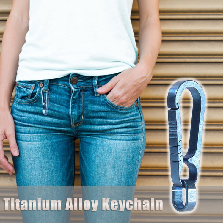 Men Titanium Alloy Keychain Car Key Waist Hanging(Titanium Color) - Key Rings by PMC TechLife | Online Shopping South Africa | PMC TechLife | Buy Now Pay Later Mobicred