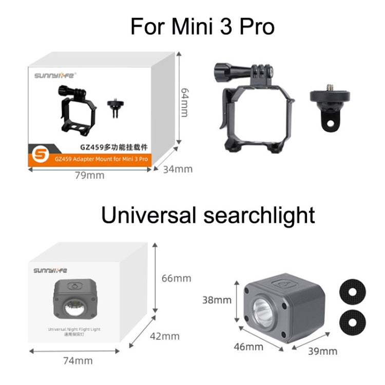 Sunnylife MM3-GZ459 For DJI Mini 3 Pro GoPro10 Action Camera Mount Hanging Load - Mount & Holder by Sunnylife | Online Shopping South Africa | PMC TechLife | Buy Now Pay Later Mobicred