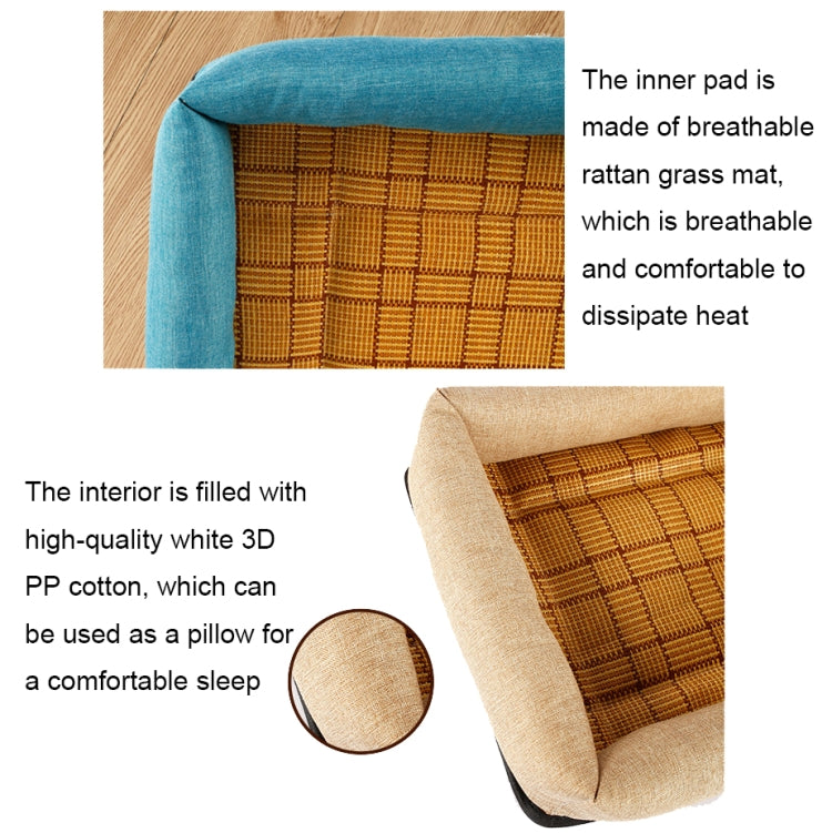 YD-XD03 Summer Pet Breathable Cooler Mat Pet Bed, Size: 77x62cm(Coffee Khaki) - Beds by PMC TechLife | Online Shopping South Africa | PMC TechLife | Buy Now Pay Later Mobicred