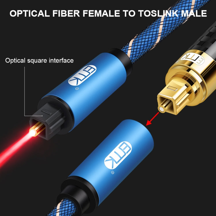 EMK Male To Female SPDIF Paired Digital Optical Audio Extension Cable, Cable Length: 1.5m (Blue) - free shipping - PMC Jewellery - Order now!