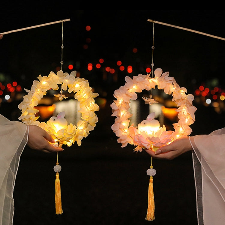 Moon Festival Hand Lantern Children Handmade DIY Materials, Color: Champagne Peony Branches - Holiday Lights by PMC TechLife | Online Shopping South Africa | PMC TechLife | Buy Now Pay Later Mobicred