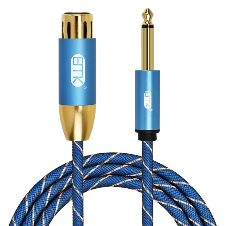 EMK KN603 2Pin 6.5mm Canon Line Balanced Audio Microphone Line,Cable Length: 5m(Blue) - free shipping - PMC Jewellery - Order now!