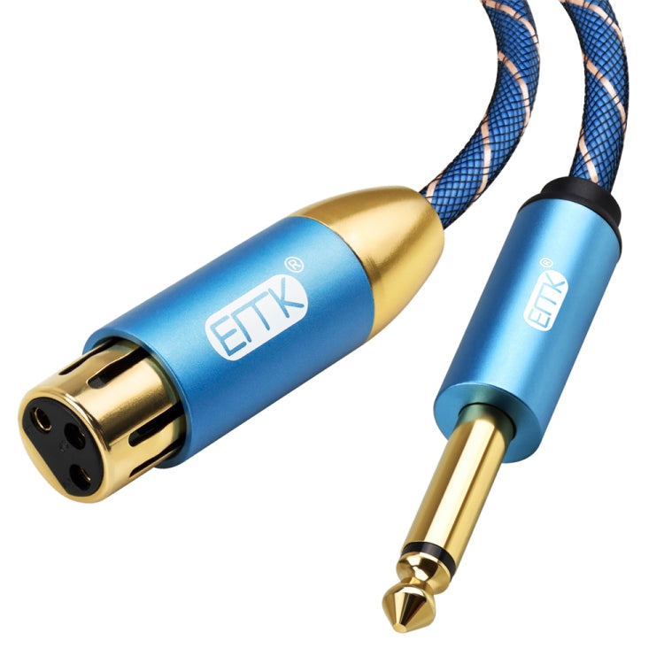 EMK KN603 2Pin 6.5mm Canon Line Balanced Audio Microphone Line,Cable Length: 5m(Blue) - free shipping - PMC Jewellery - Order now!