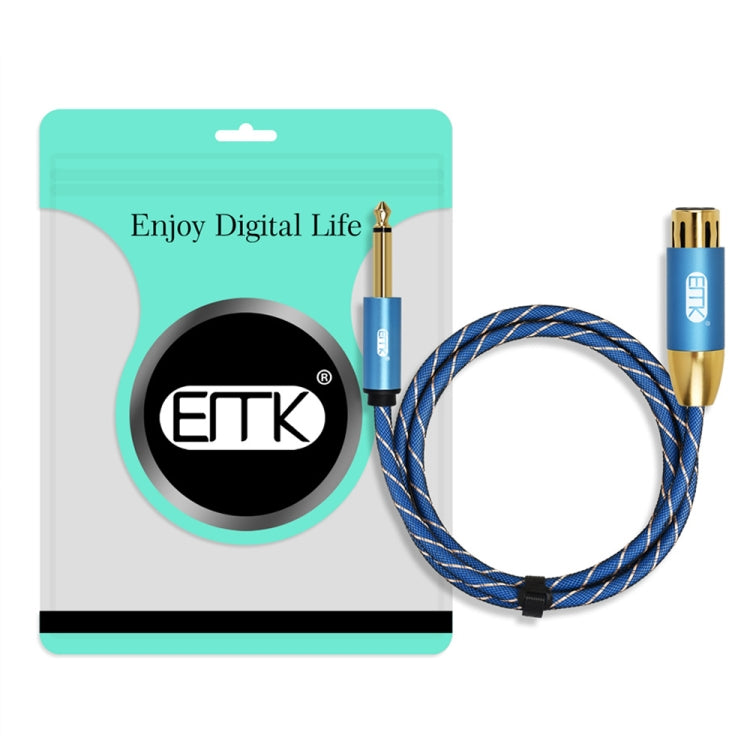 EMK KN603 2Pin 6.5mm Canon Line Balanced Audio Microphone Line,Cable Length: 5m(Blue) - free shipping - PMC Jewellery - Order now!