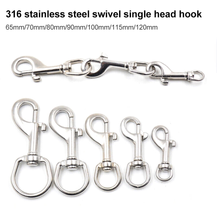 Stainless Steel Swivel Single Hook Pet Leash Hook, Specification: 70mm - Hooks by PMC TechLife | Online Shopping South Africa | PMC TechLife | Buy Now Pay Later Mobicred