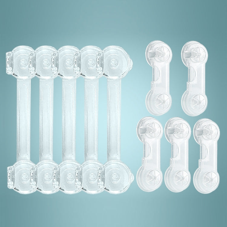 5 PCS Transparent +5 Pair Lock Children Drawer Anti-opening Cabinet Door Refrigerator Safety Lock - free shipping - PMC TechLife - Order now!