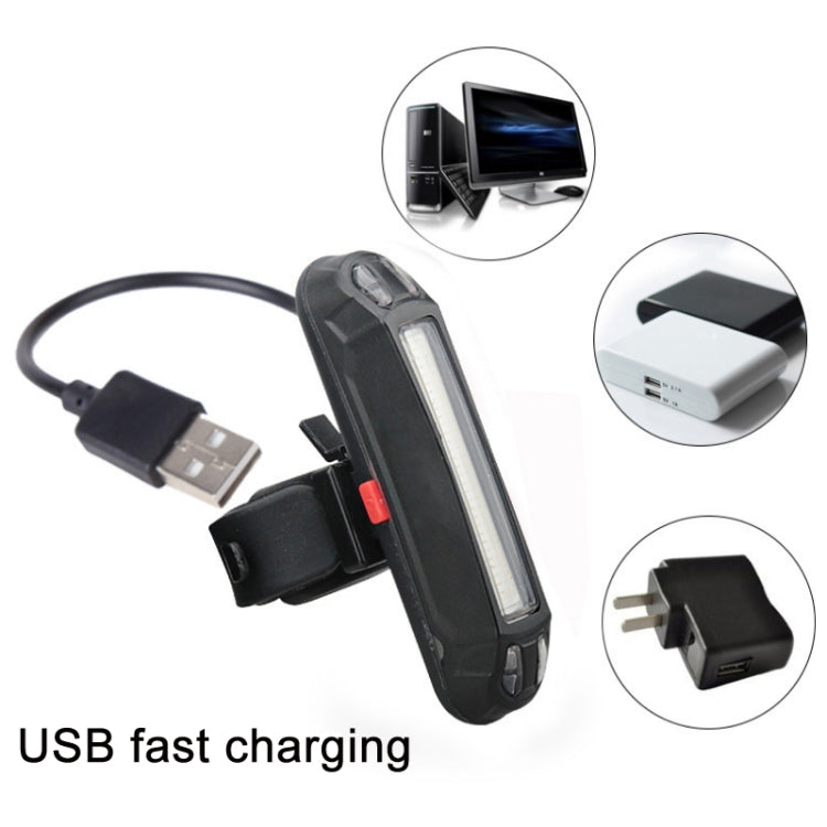 LED Rechargeable Bicycle Warning Strip Tail Light(OPP White Light) - Taillights by PMC TechLife | Online Shopping South Africa | PMC TechLife | Buy Now Pay Later Mobicred