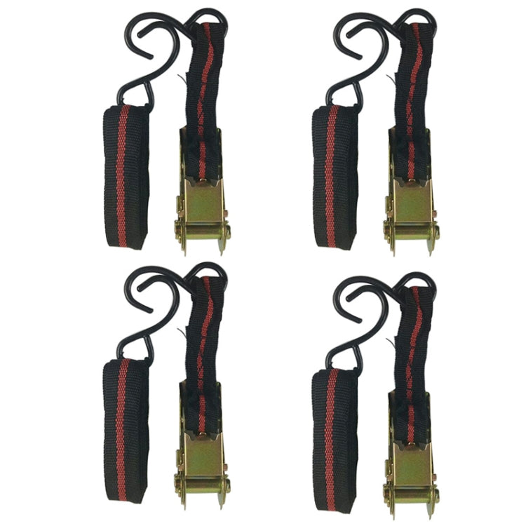 4PCS 15 Inch Tensioner Ratchet Strap Car Ratchet Thread Tensioner(Black) - Towing Bars by PMC TechLife | Online Shopping South Africa | PMC TechLife | Buy Now Pay Later Mobicred