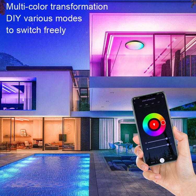 RGBCW Smart Graffiti App Voice Ceiling Light, Voltage: US Standard 110V-130V(Black Frame) - Smart Light Bulbs by PMC TechLife | Online Shopping South Africa | PMC TechLife | Buy Now Pay Later Mobicred