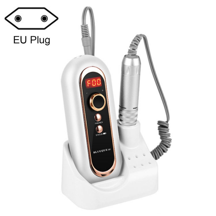 BLUEQUE Plug-in Portable Nail Art Carbon Brush Grinder, Specification: EU Plug (White) - free shipping - PMC TechLife - Order now!