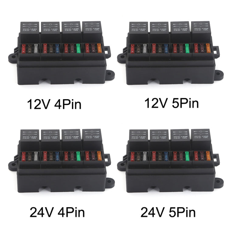 TF008-10 24V 4Pin Relay Car RV Radiography Sound Modified Electromagnetic Insurance Box - Relays by PMC TechLife | Online Shopping South Africa | PMC TechLife | Buy Now Pay Later Mobicred